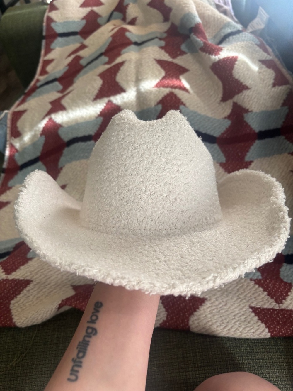 NWT Cream Bouclé Cowboy Hat – Western / Cowgirl Style